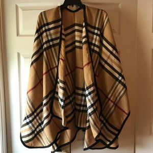 Plaid cape